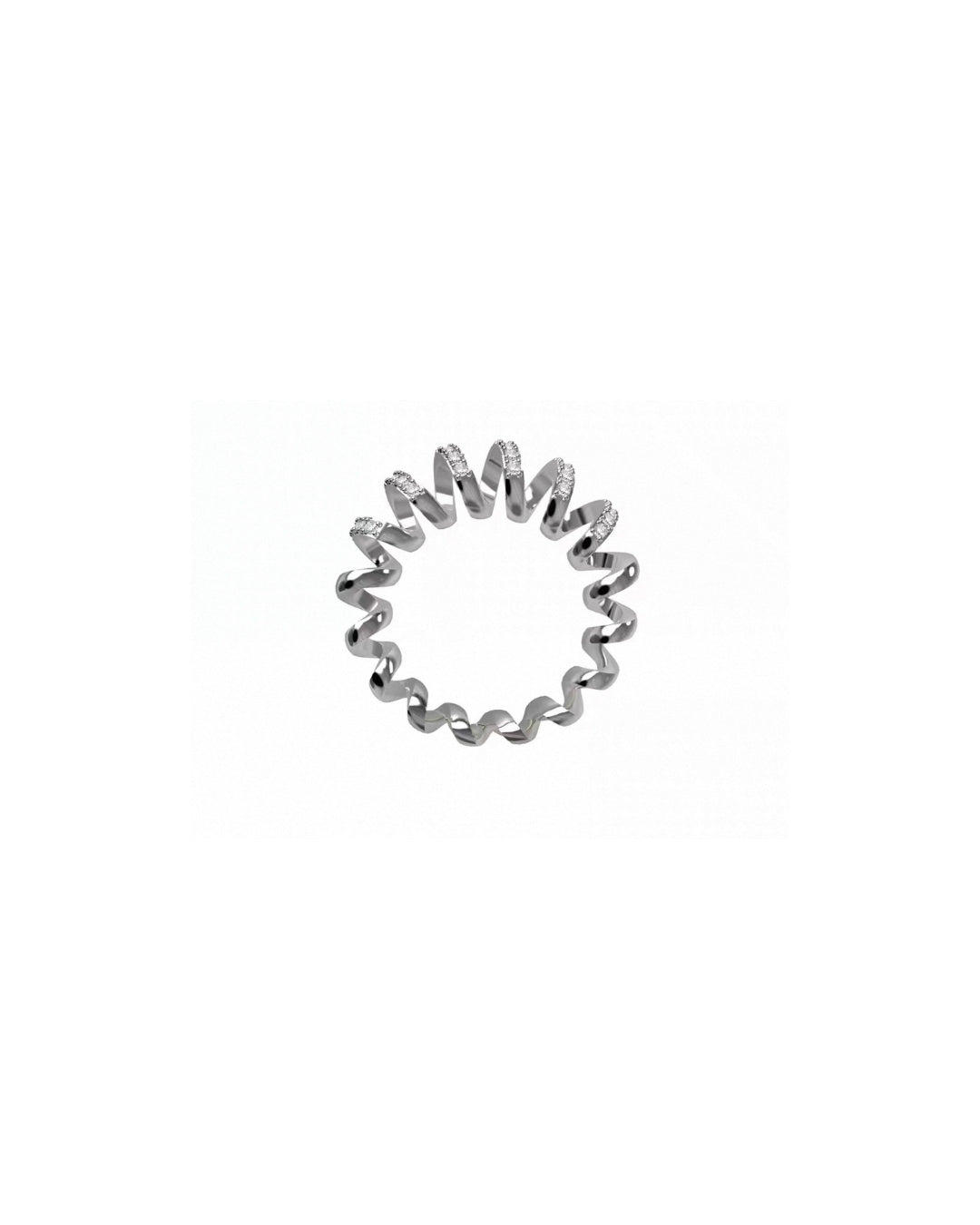 Colette Ring in frosted silver platinum