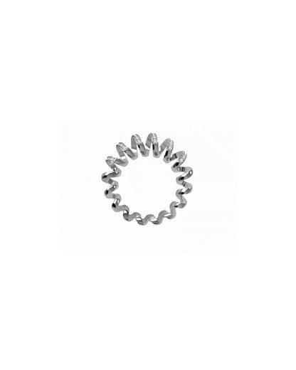 Colette Ring in frosted silver platinum