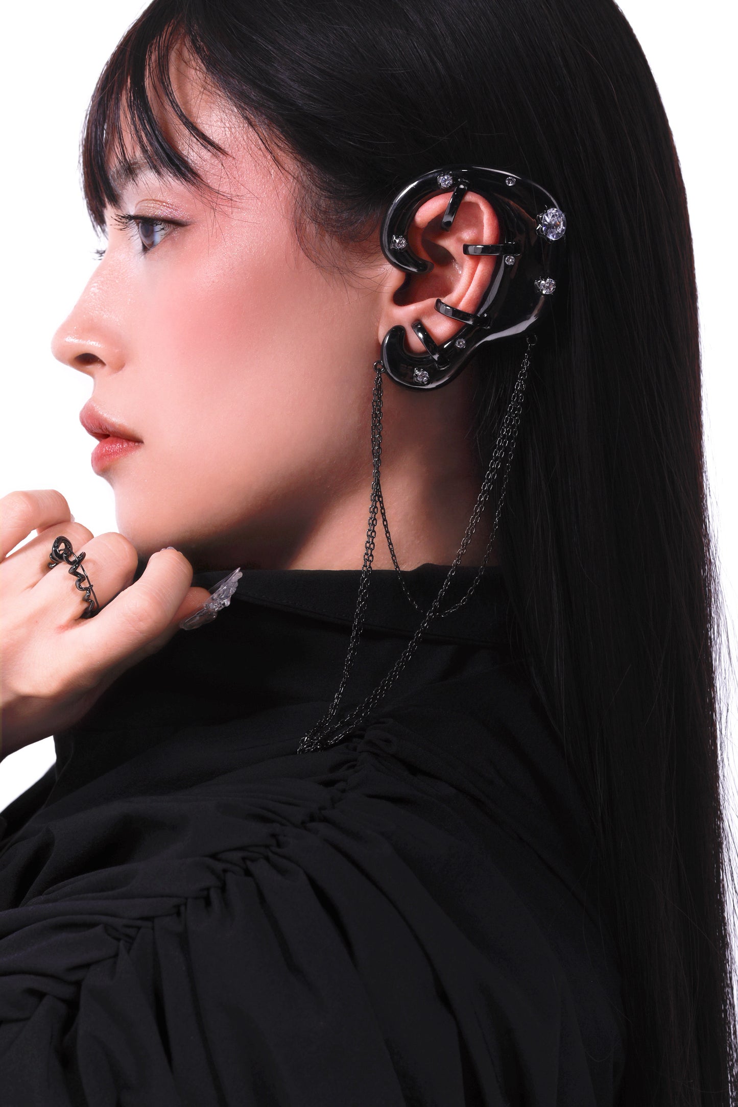 Enchoire Ear Piece with draped chain