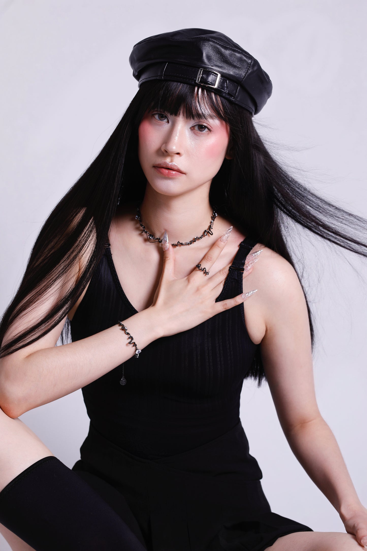 Colette Necklace in Rhodium Black