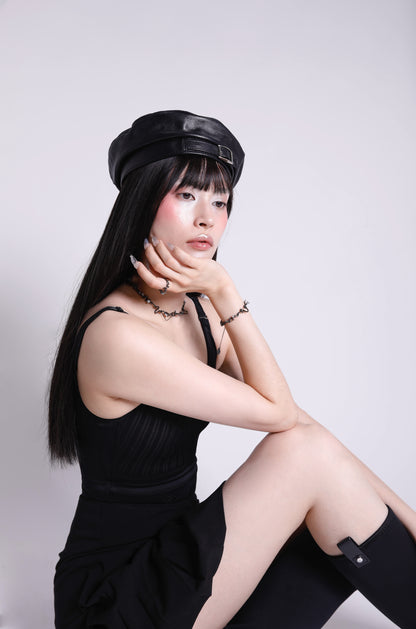 Colette Necklace in Rhodium Black