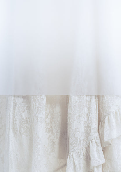 Séraphine Wool Cream Tiered Dress