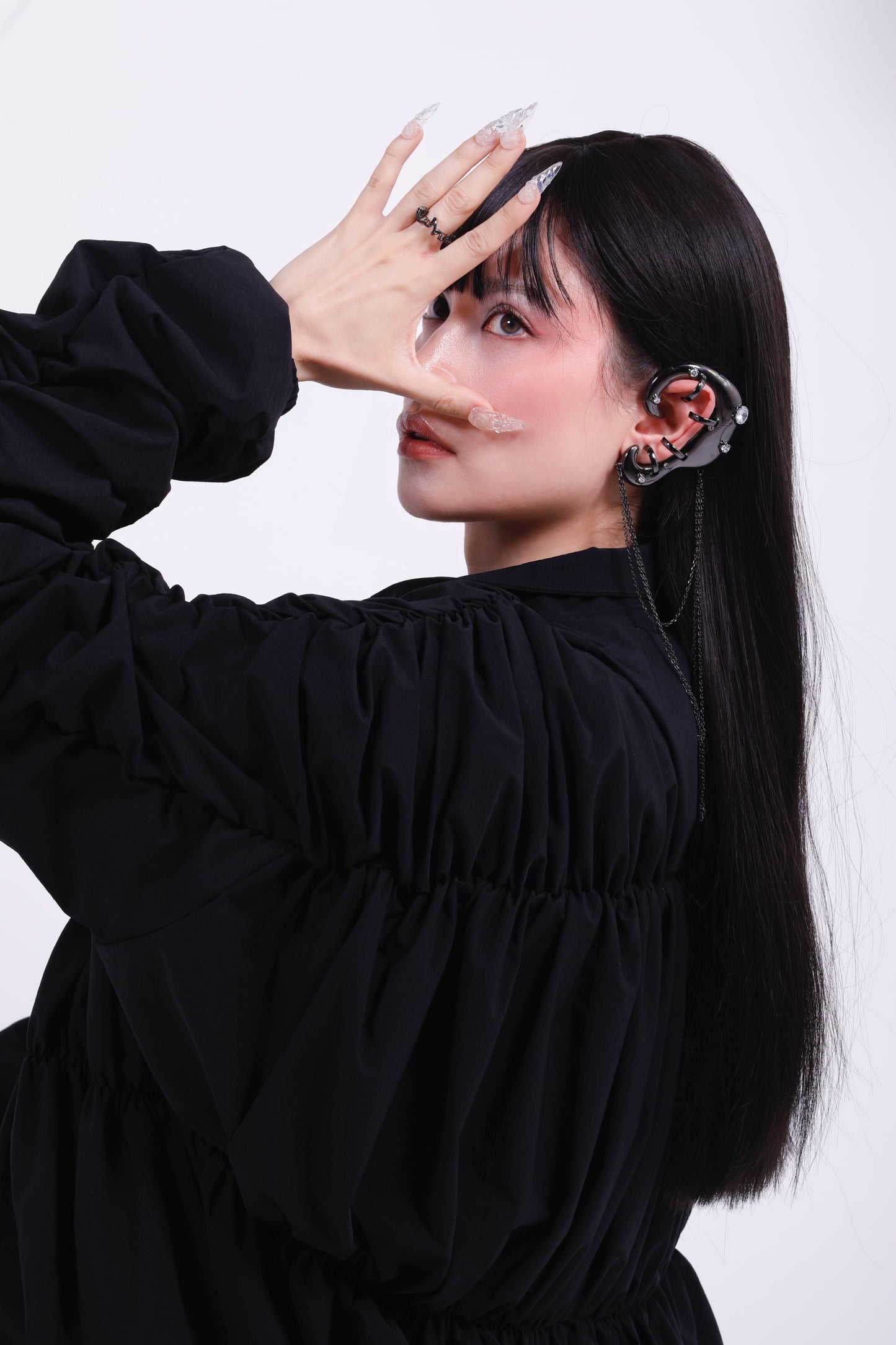 Ives Nylon Ruched Bomber Jacket