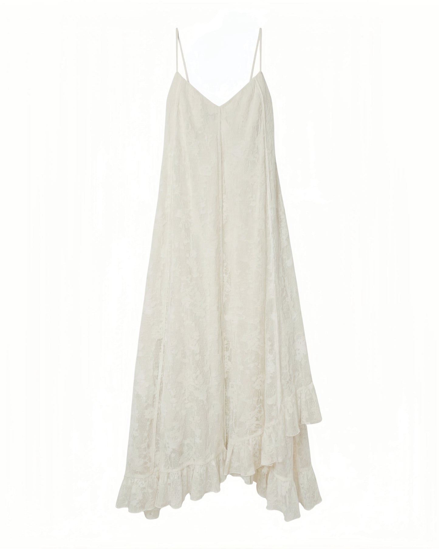 Séraphine Wool Cream Tiered Dress